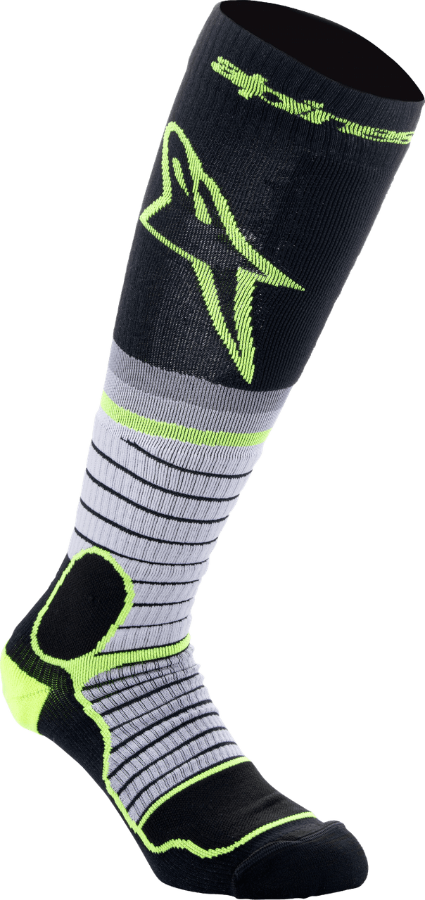 Alpinestars MX Pro Socks Black/Grey/Yellow Fluo SM