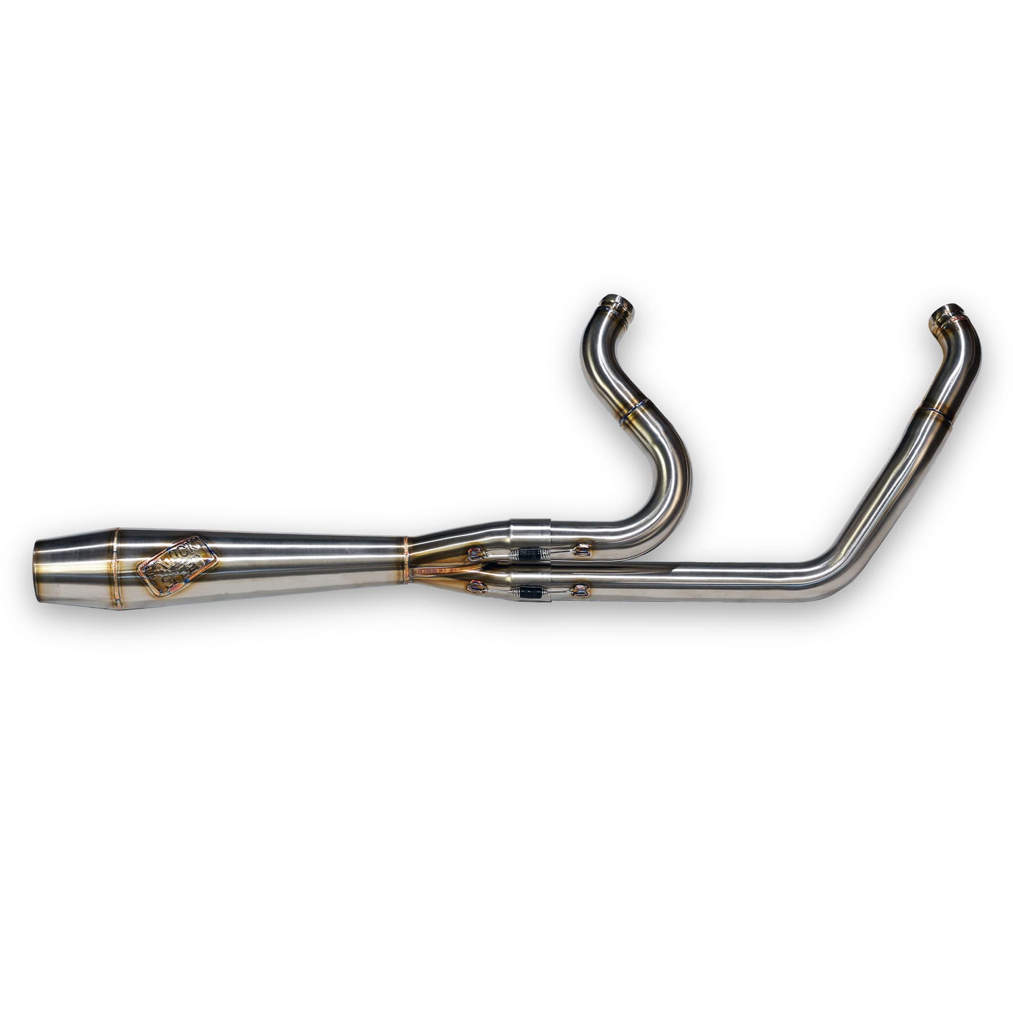 Sawicki Intmdtr M8 Softail Mid Cannon Brushed Ss