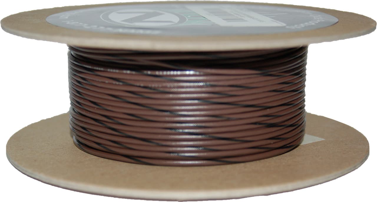 Namz Custom Cycle 100' Spool 20-GAUGE Wire (Brown/Black Stripe)