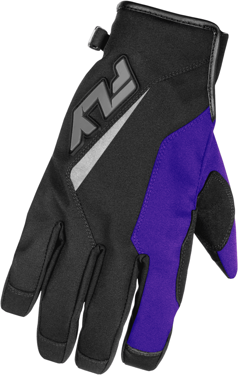 Fly Racing Title Gloves Black/Purple/Grey 3X