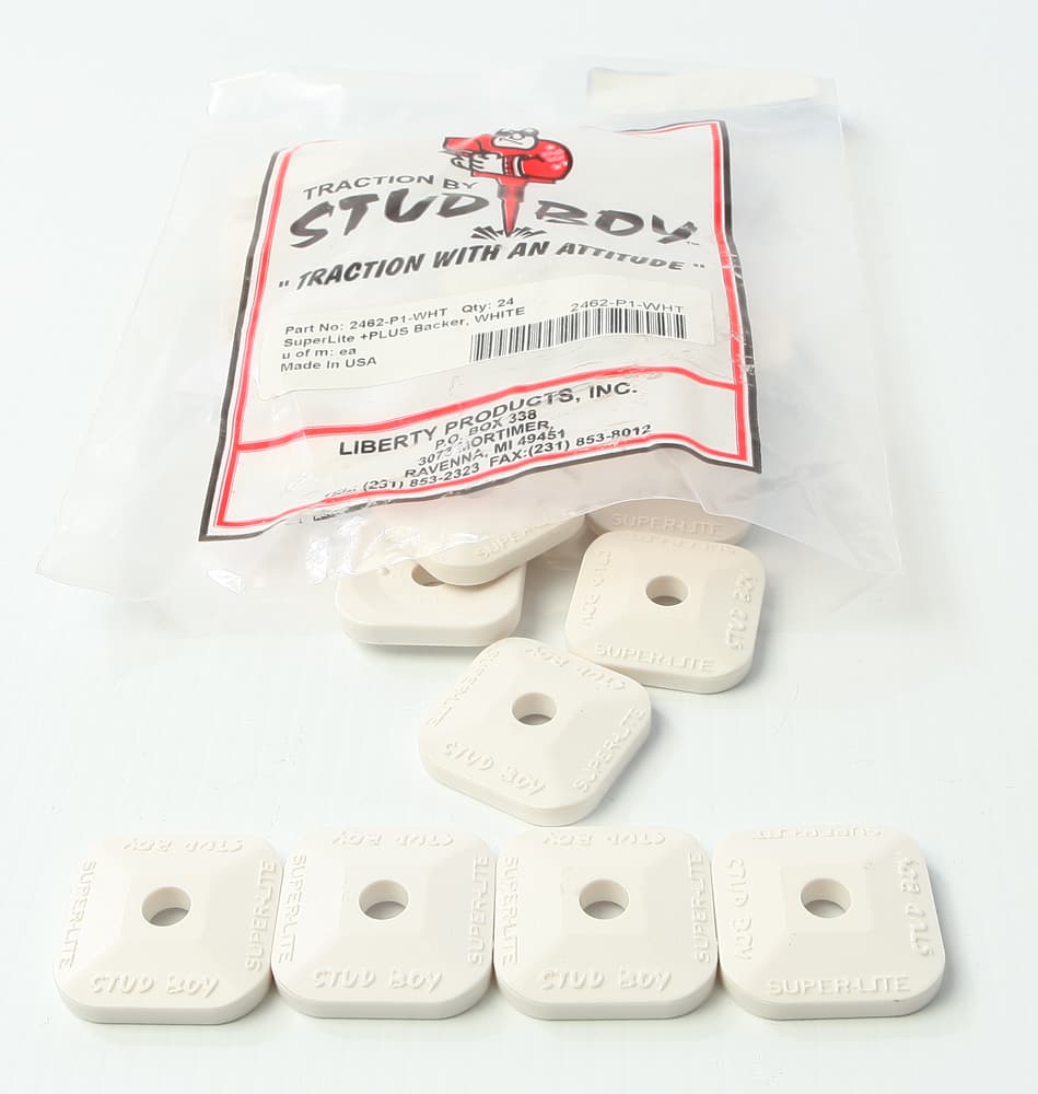Stud Boy Super-Lite Plus Backers White 24/Pack