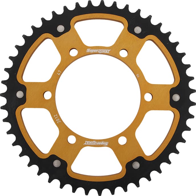 Supersprox Rear Stealth Sprocket Alu/Stl 47T-525 Gold Tri