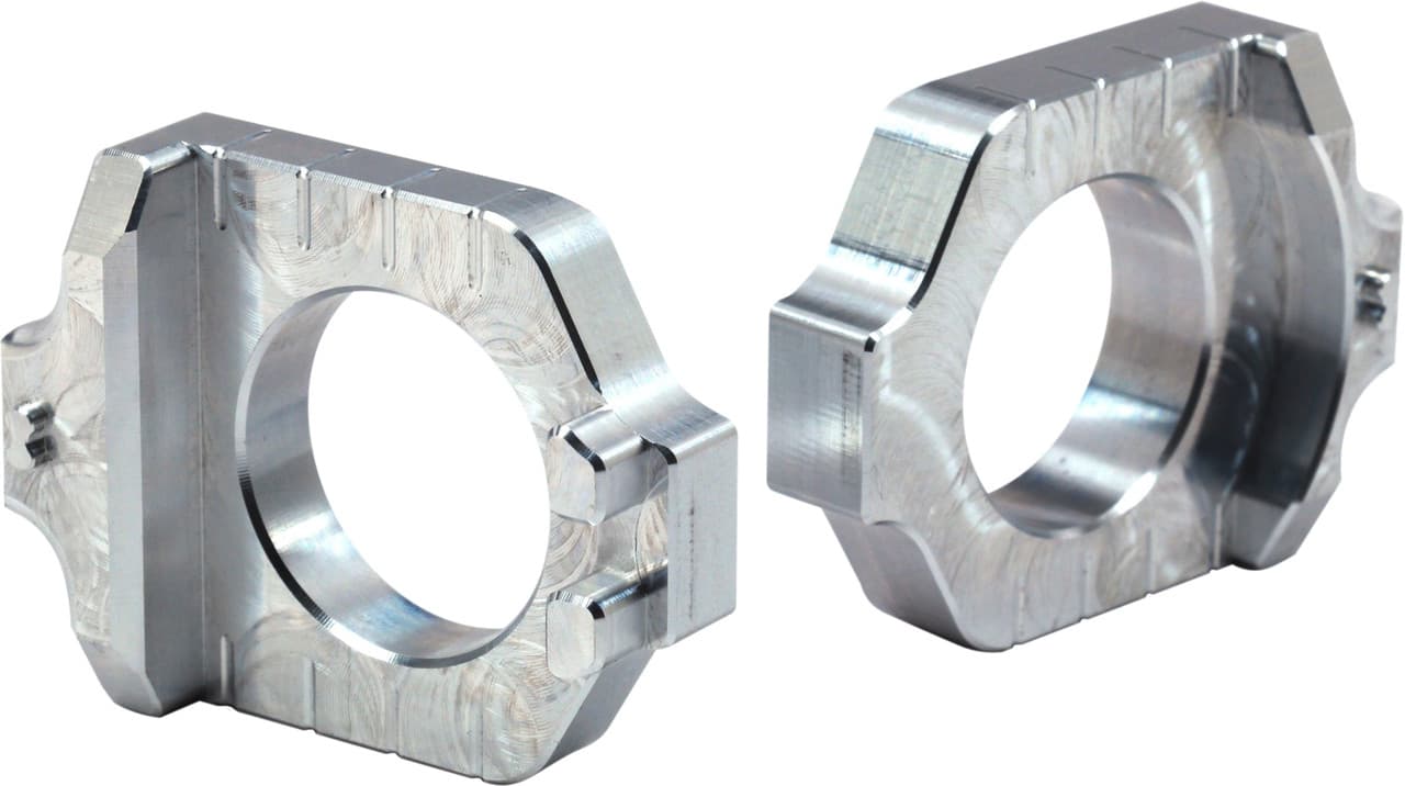 Works Axle Blocks Elite Kawasaki/Suzuki Silver