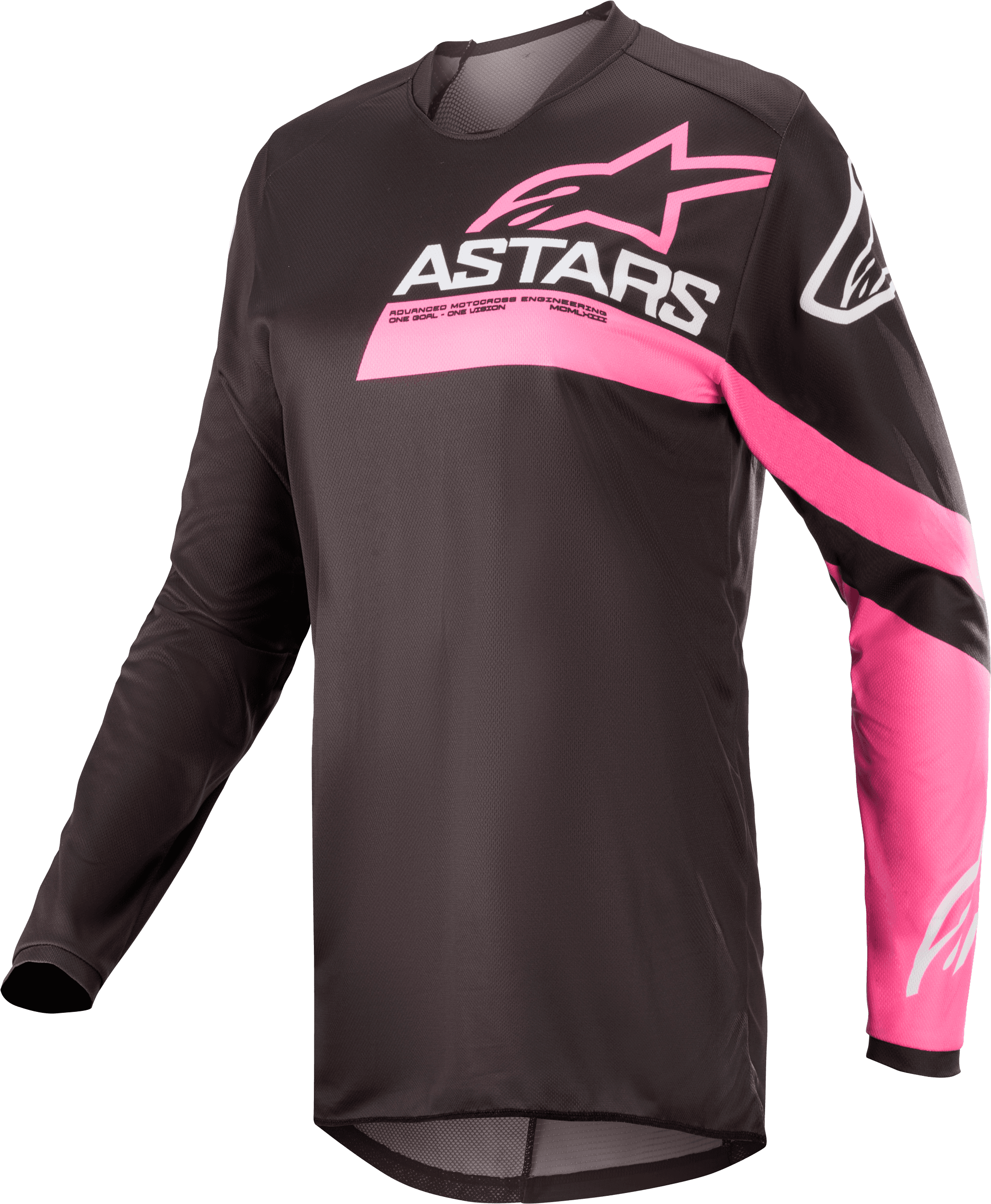 STELLA FLUID CHASER JERSEY BLACK/PINK FLUO XS