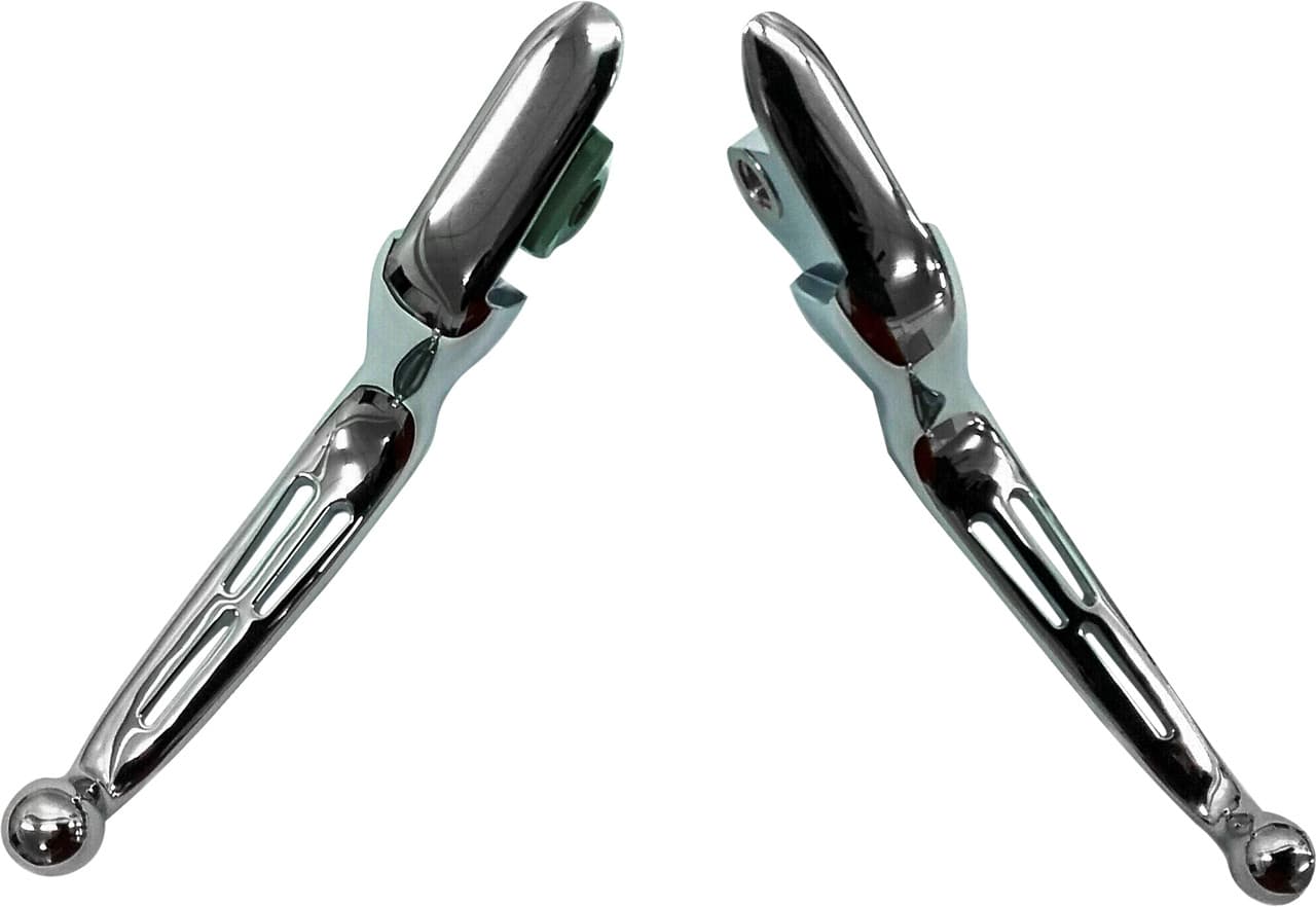 SLOTTED LEVER SET CHROME SOFTAIL 15-24 CABLE
