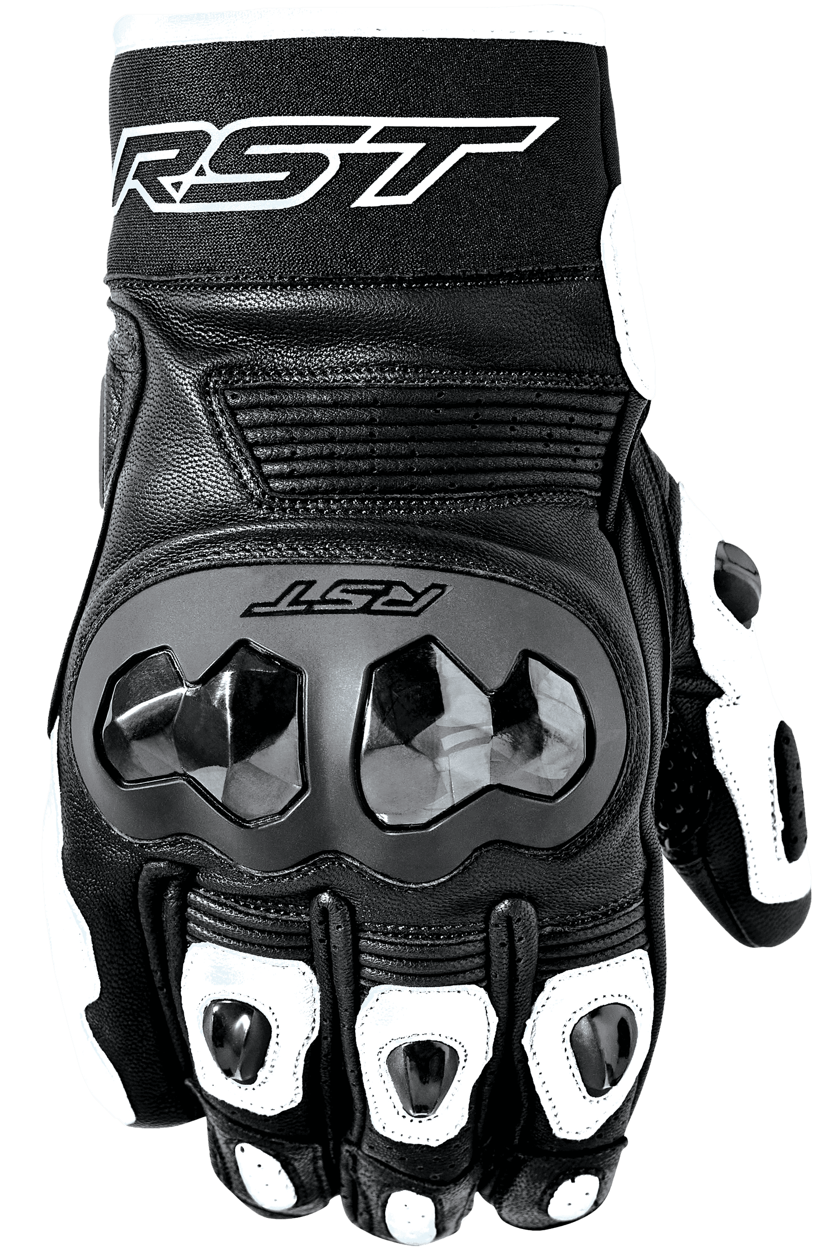 FREESTYLE 3 D3O GLOVE BLACK/WHITE LEATHER LG