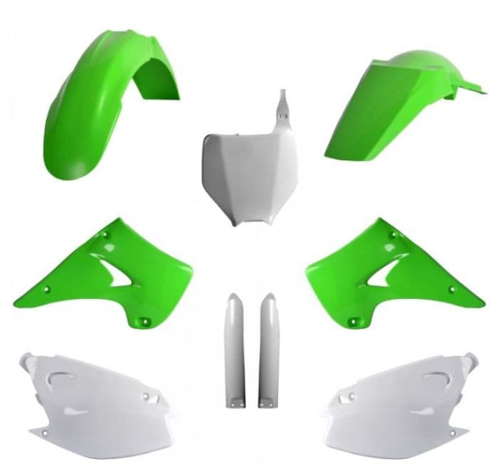 POLISPORT REPLICA PLASTIC KIT,FULL KIT KAWASAKI OEM COLOR