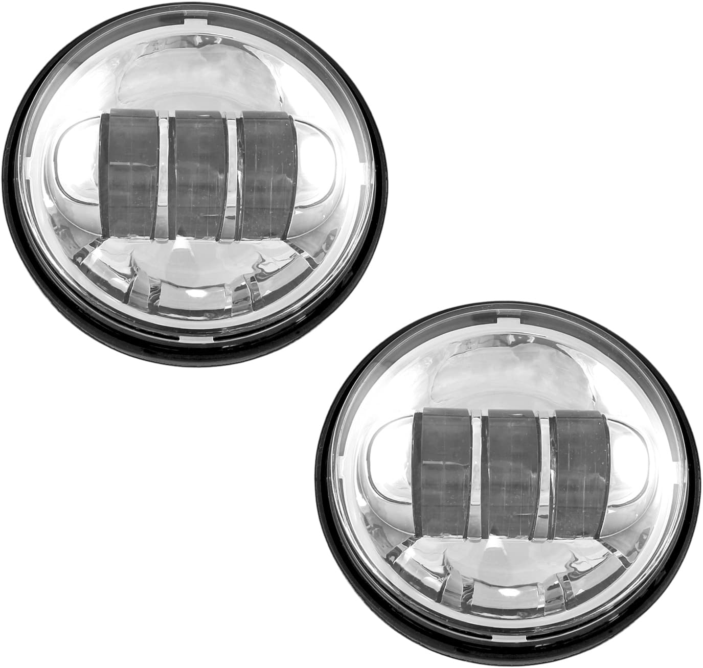PASSING LAMPS 4.5" CHROME HARLEY