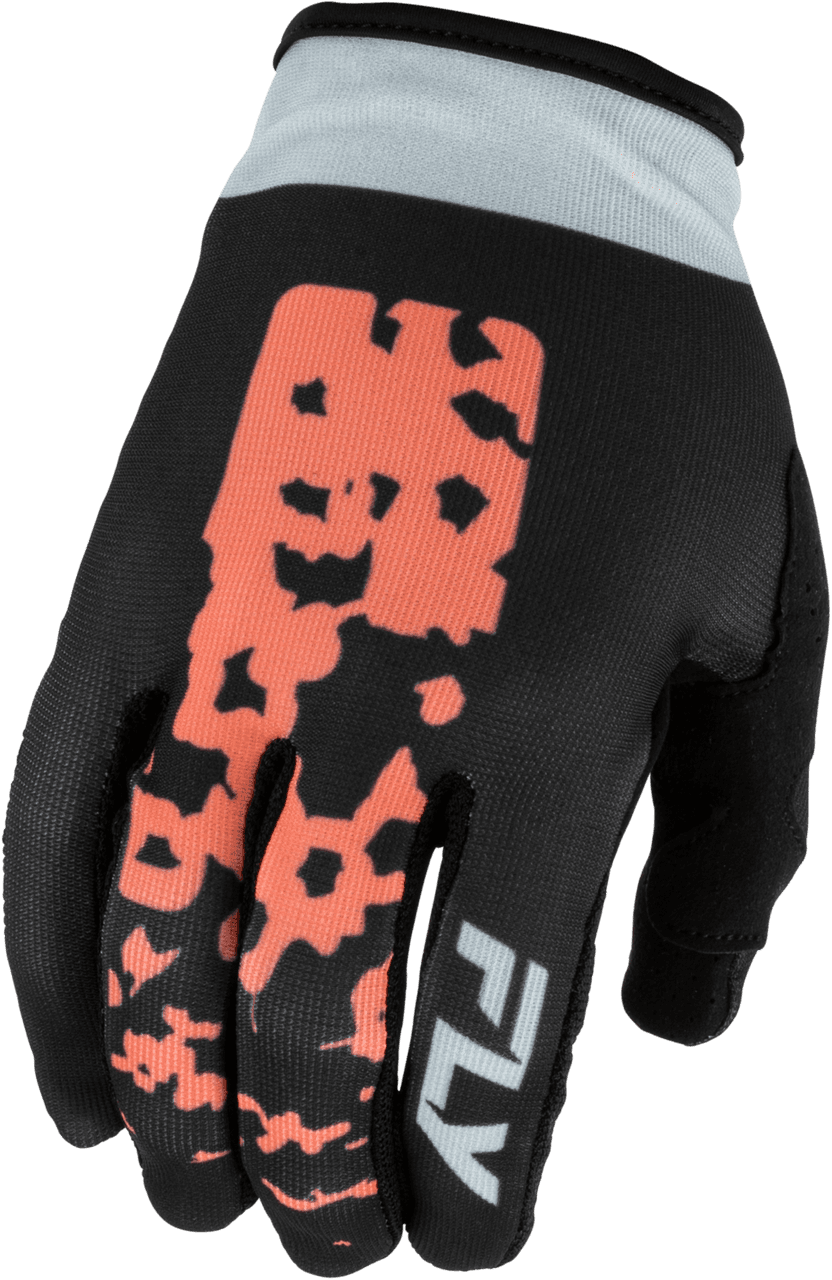 Fly Racing Women'S Lite Flake Gloves Black/Light Grey/Coral XS