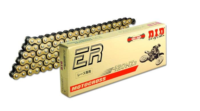 D.I.D NON-SEALED CHAIN 420NZ3 GOLD & BLACK 124RB