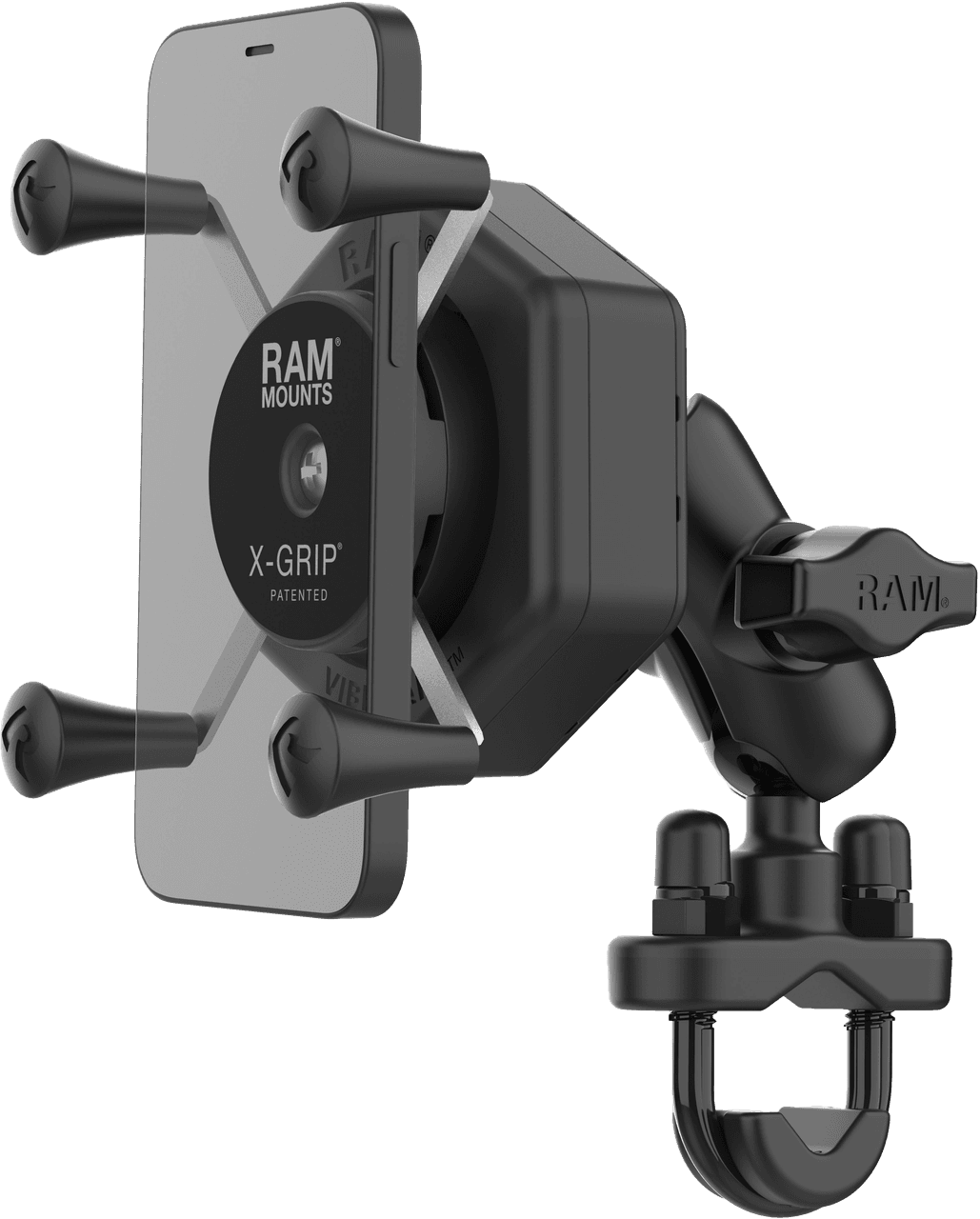 Ram X-Grip Vibe-Safe Phone Mount With U-Bolt Base Medium