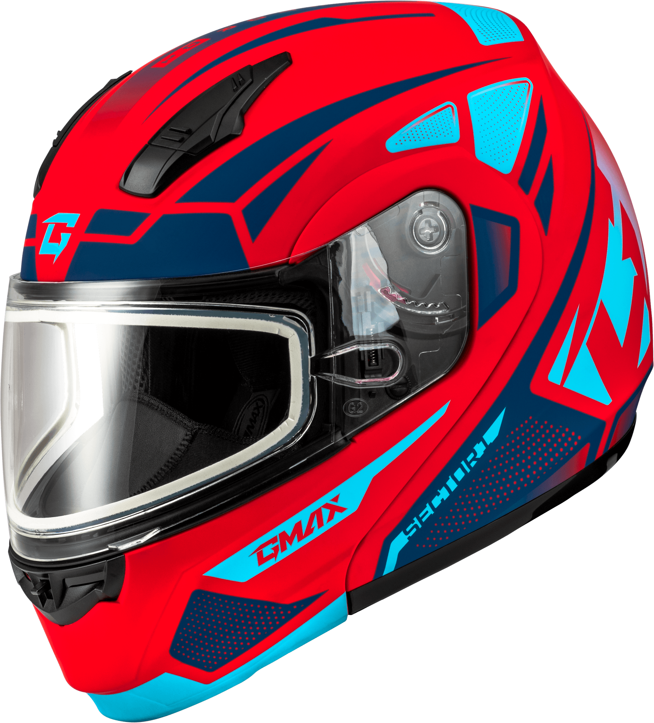 MD-04S SECTOR SNOW HELMET MATTE RED/BLUE MD