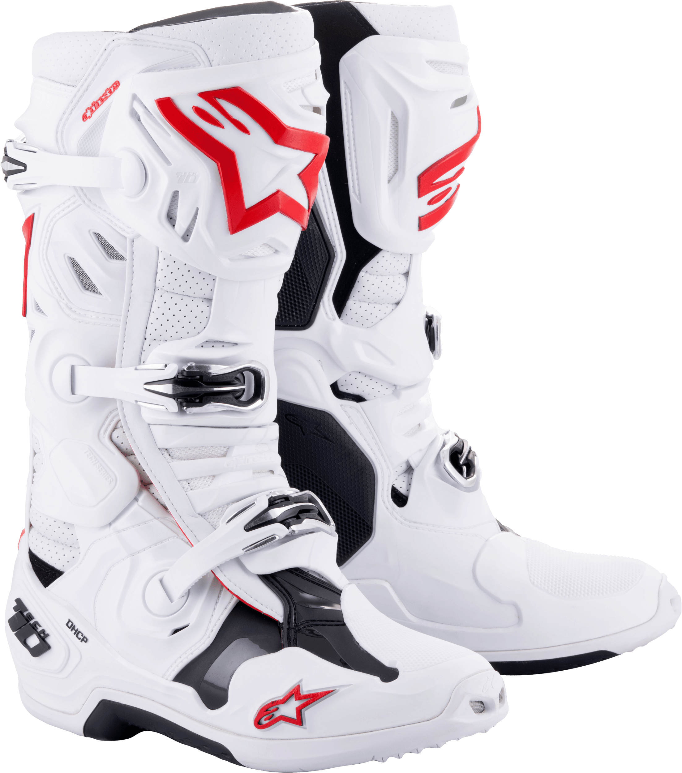 TECH 10 SUPERVENTED BOOTS WHITE/BRIGHT RED SZ 12