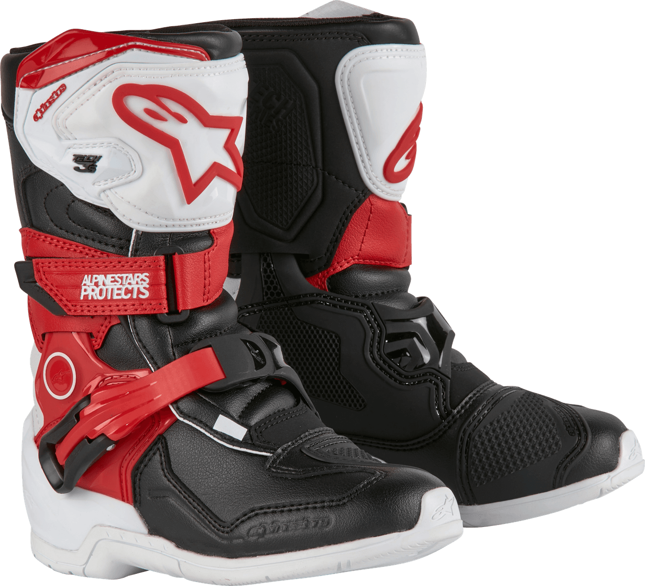 Alpinestars Tech 3S Kids Boots White/Black/Bt Red Size 10