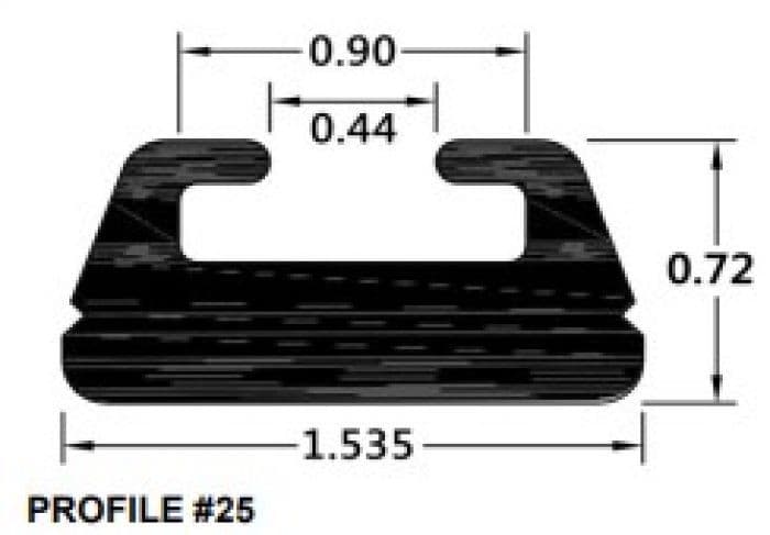 SPI SLIDE PROFILE 25 BLACK 66"