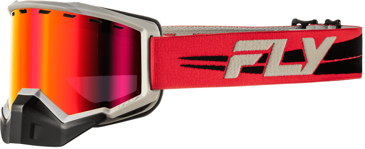 Fly Racing Focus Snow Goggle Red/Black W/Red Mirror/Rose Lens