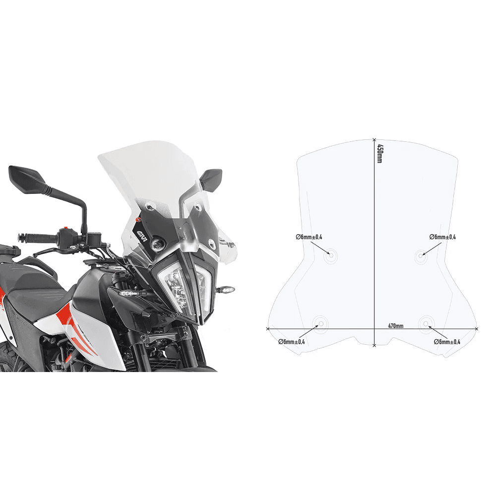 Givi Windshield Specific Clear KTM