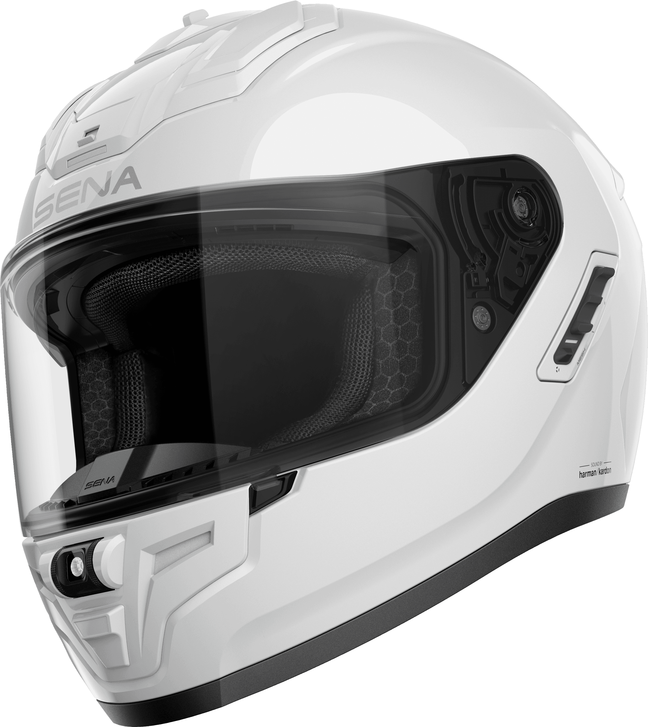 PHANTOM FF MESH COM HELMET GLOSSY WHITE LG