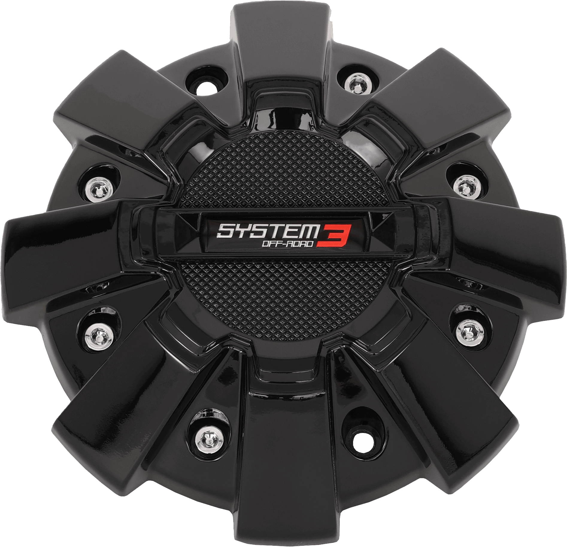System 3 ST7 Center Cap Dual Fit Bolt-IN Gloss Black