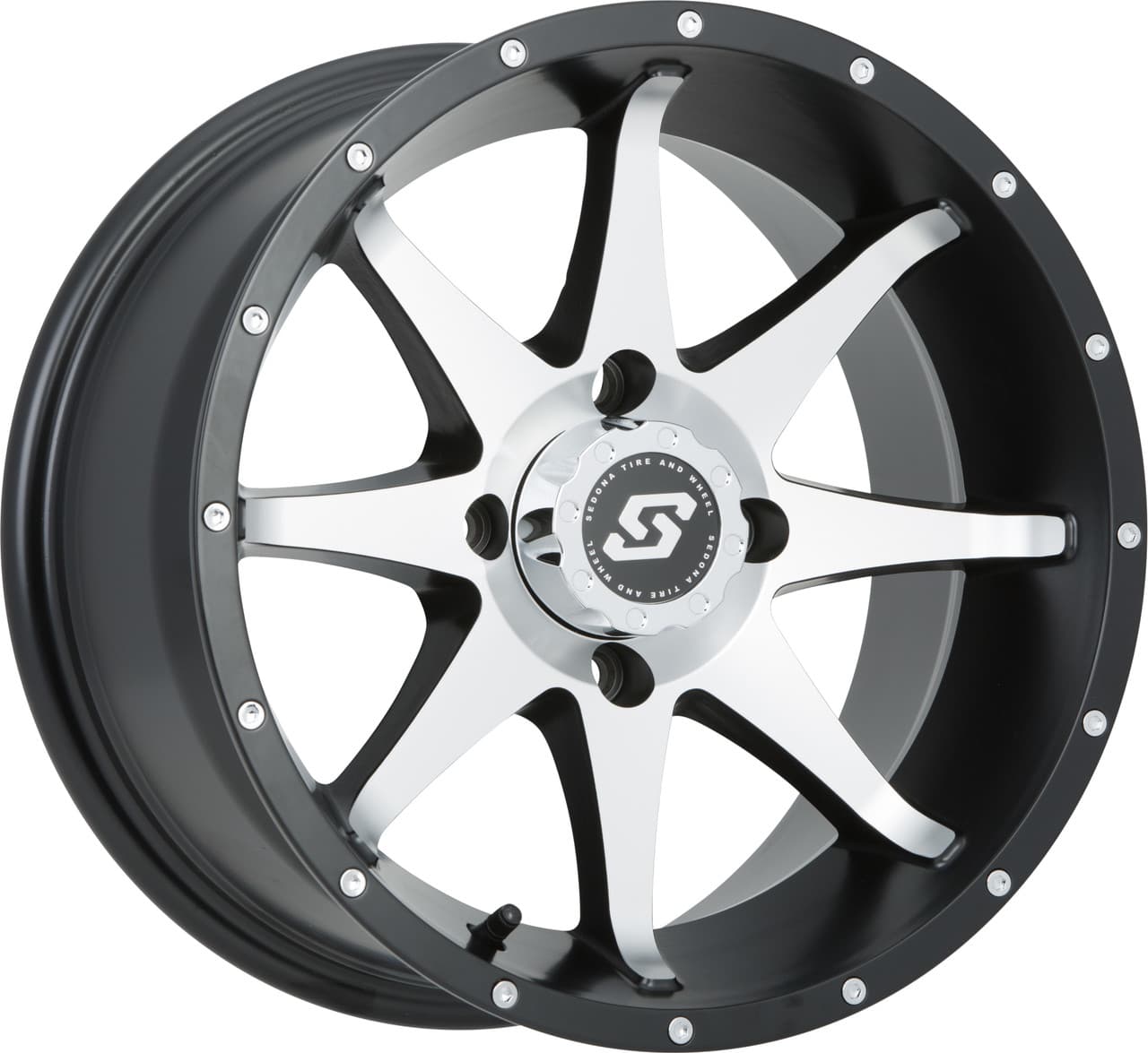 STORM WHEEL 14X7 4/110 5+2 (+10MM) BLK/MACHINED