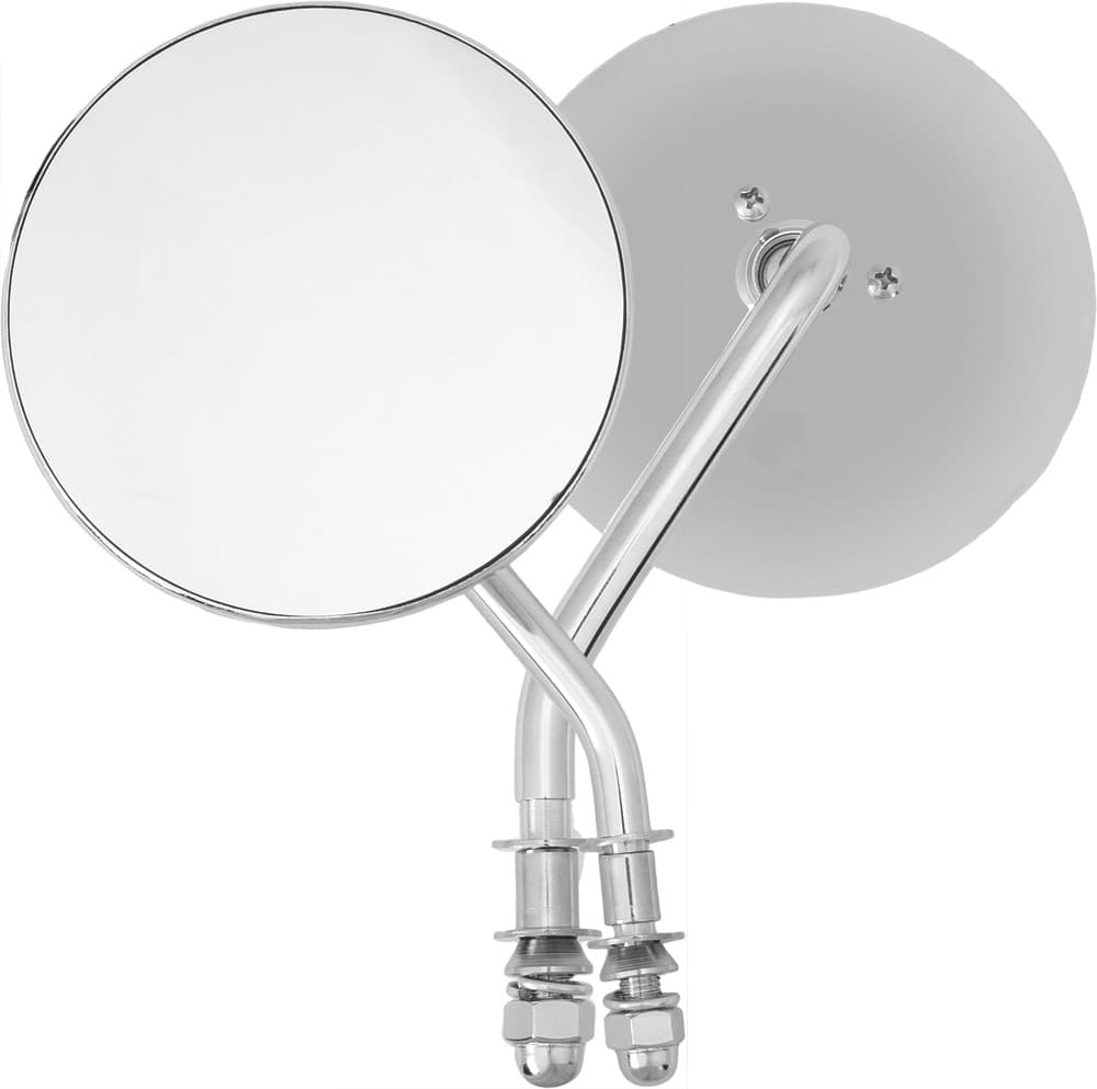 HardDrive 4" Round Mirror Chrome Left Side