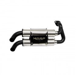 DUAL STACKED SLIP-ON SYSTEM W/ PERFORMANCE MUFFLER BLK TIP