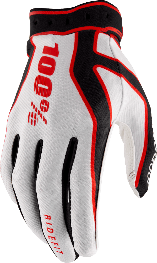 100-PERCENT Ridefit Gloves Grey/Black 2X