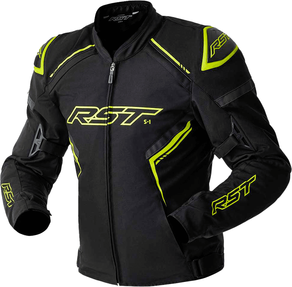 RST S1 D3O Textile Jacket Black/Grey/Fluo Yellow 3X