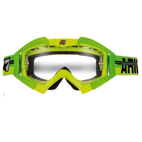 MX GOGGLES RIDING CROWS TOP YELLOW FLUO, GREEN FLUO OUTRIGGERS