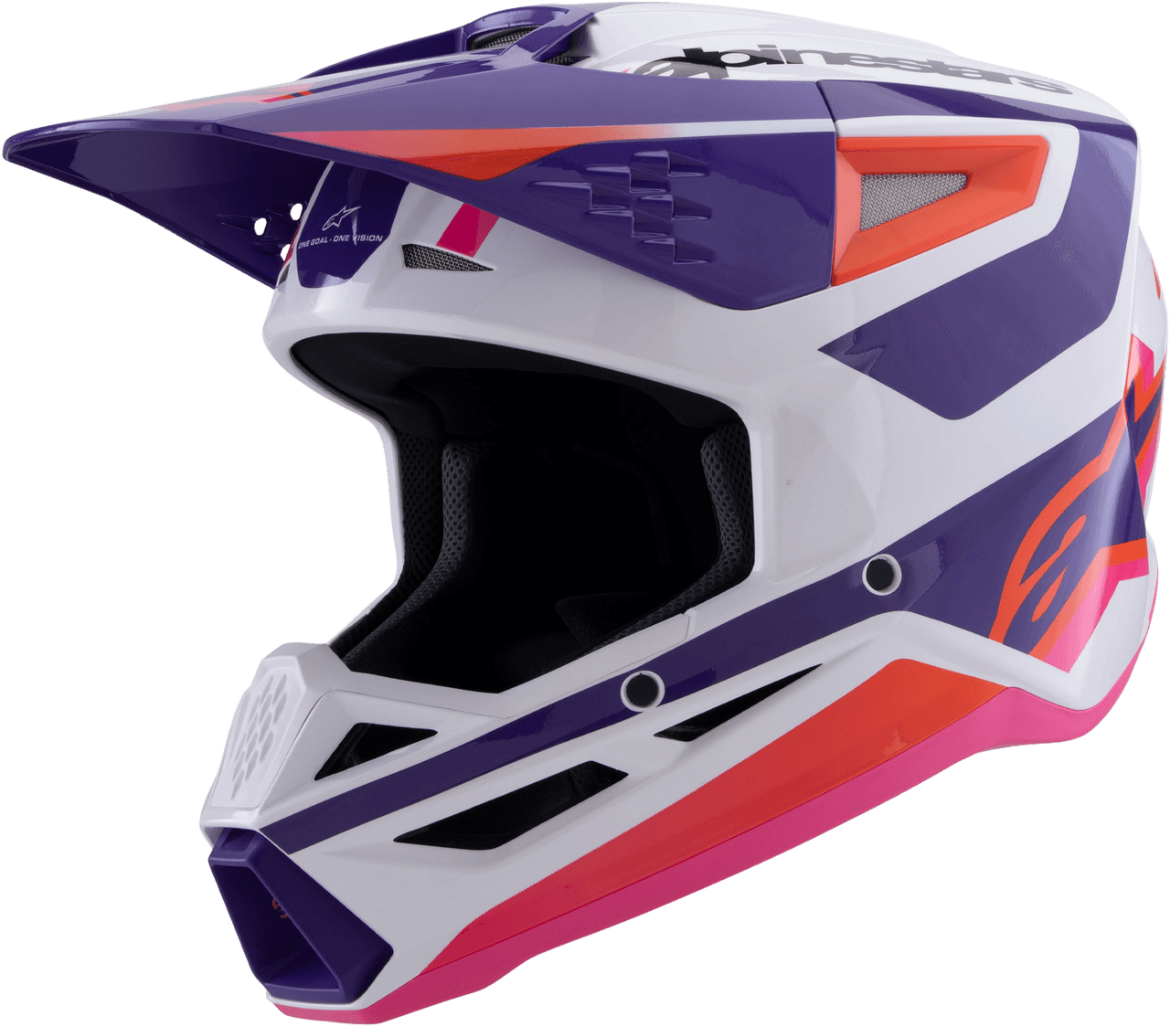 SM3 HEAT HELMET WHITE/PURPLE/PINK GLOSSY SM