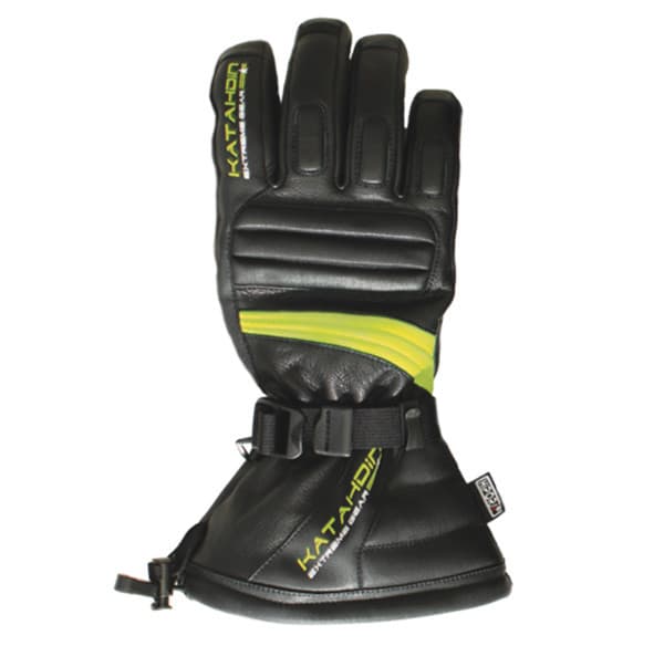 KG-TORQUE LEATHER GLOVE, BLACK/HI-VIZ, 3-XL