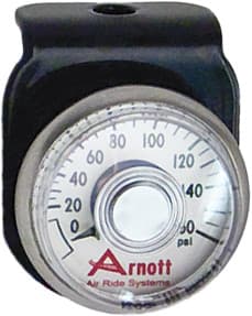 Arnott Pressure Gauge & Bracket Black