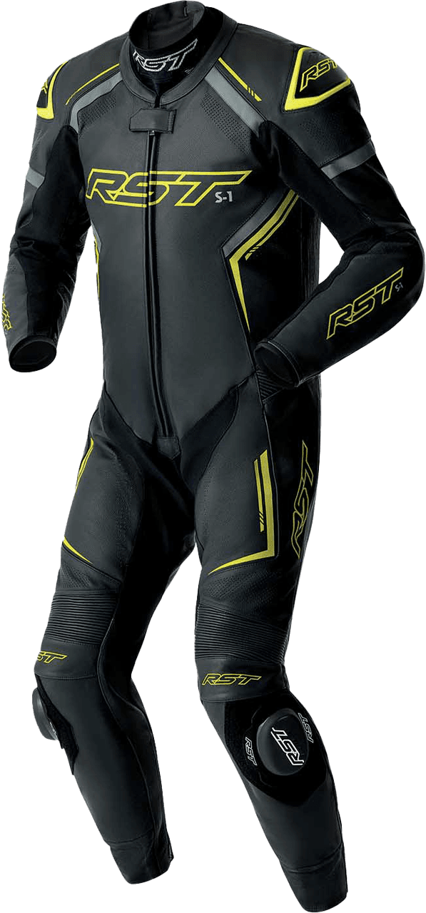 S1 D3O SUIT BLK/GRY/FLO YEL LEATHER 3X