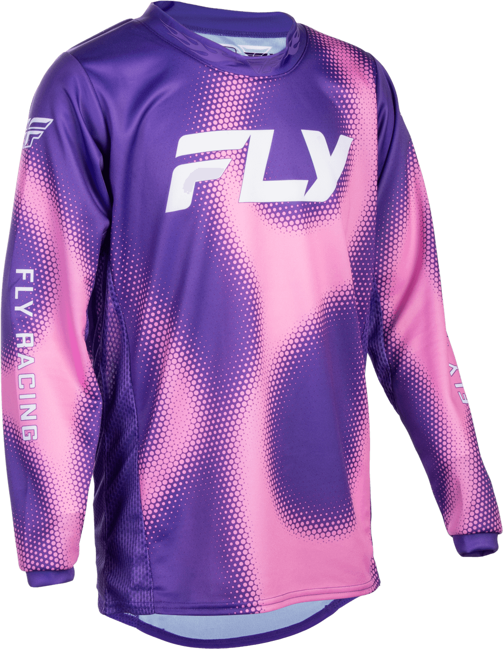 Fly Racing Youth Kinetic Torch Jersey Purple/Pink YXL
