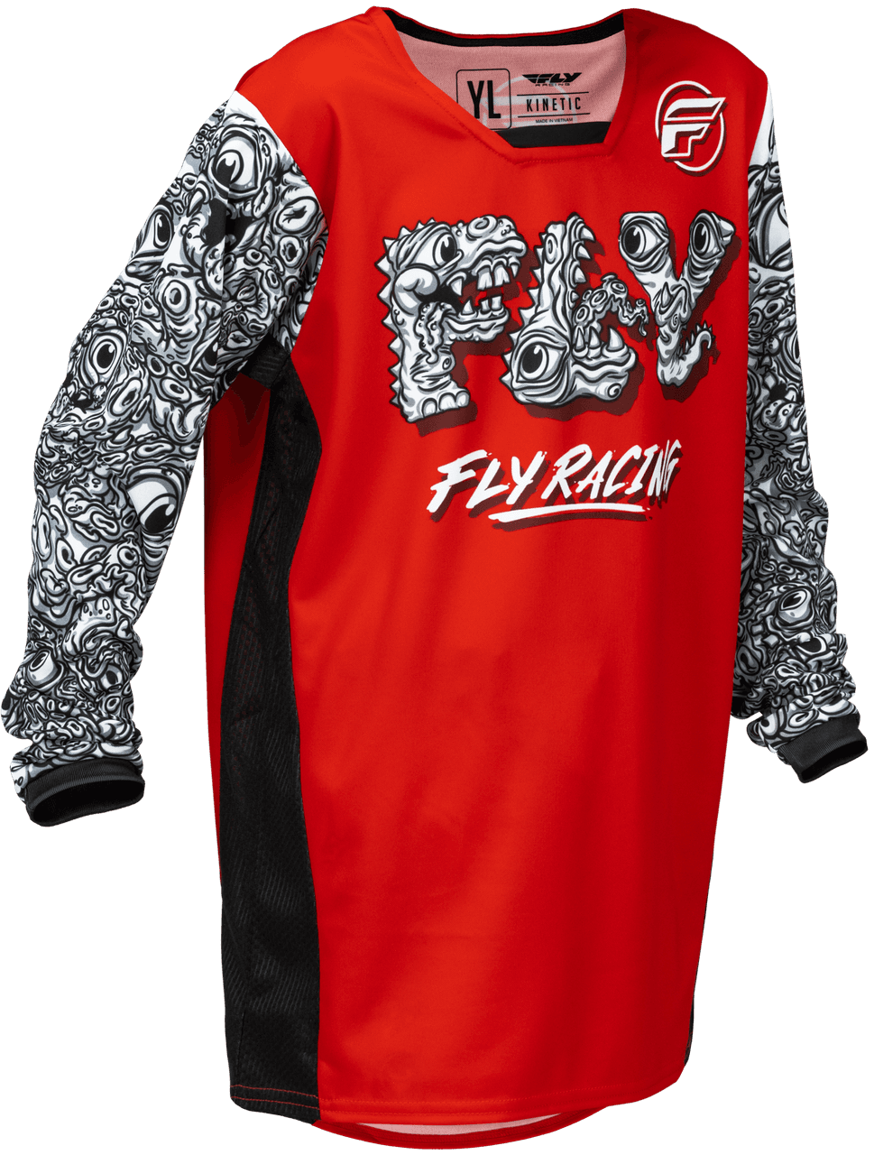 Fly Racing Youth Kinetic Mutant Jersey Red/White/Black YM
