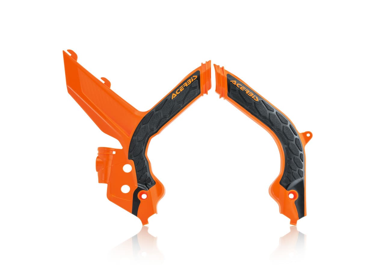 Acerbis X-Grip Frame Guards Orange/Black