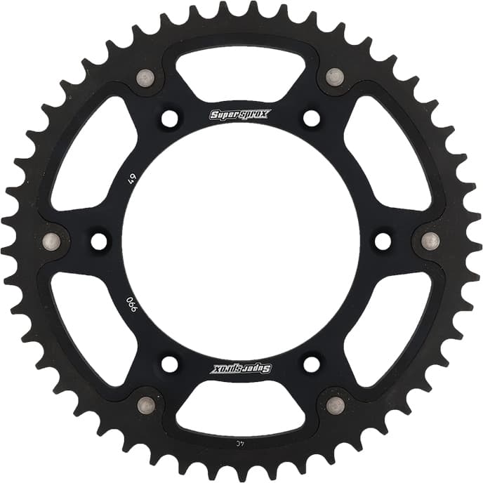 REAR STEALTH SPROCKET ALU/STL 49T-520 BLK HUSQ/KTM