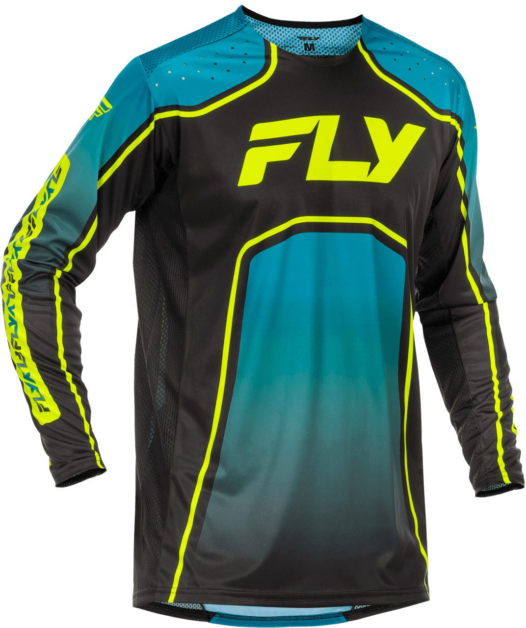 Fly Racing Youth Rayce Bicycle Jersey Teal/Black/Lime YL