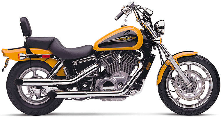 Cobra Blvd Slashcut Slip On Chrome Honda VT1100 Spirit 97-07