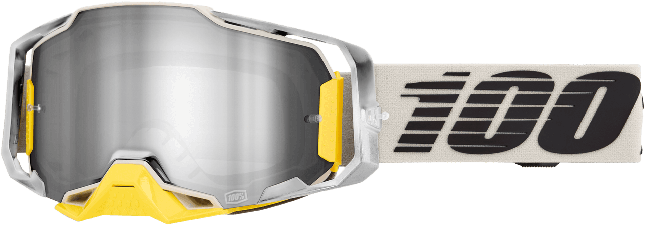 100-PERCENT Armega Goggle Viggo Mirror Silver Flash Lens
