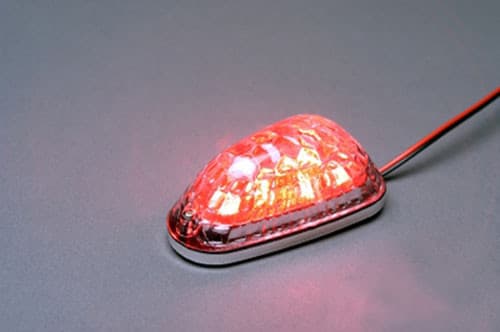 LED MINI-MARKER LIGHT, TRIANGLE, BLACK, RED (6 LEDS)