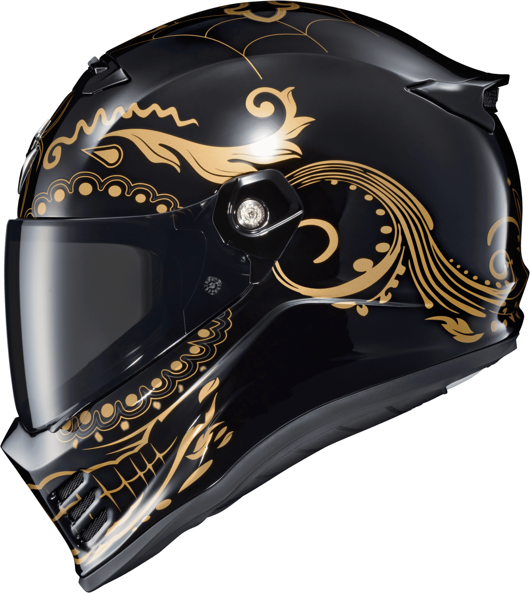 Scorpion Exo Covert Fx Full Face Helmet El Malo Gold/Gloss Black SM