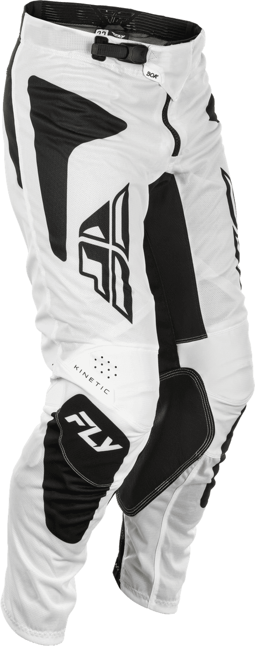 Fly Racing Kinetic Mesh Sym Pants White/Black Size 30
