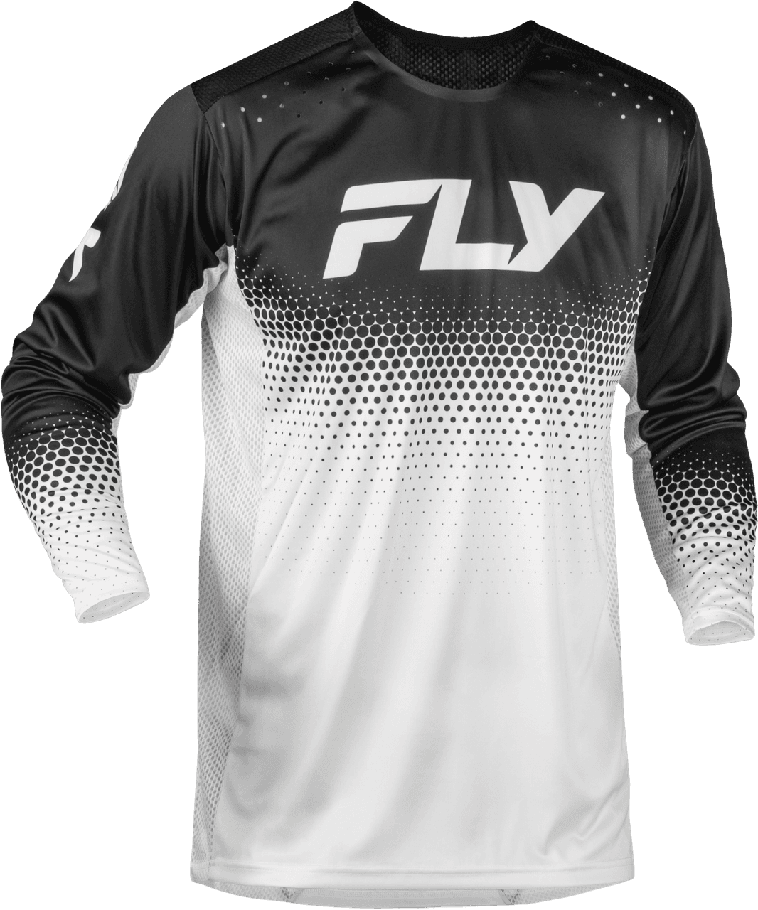 Fly Racing Rayce Sonar Bicycle Jersey White/Black 2X