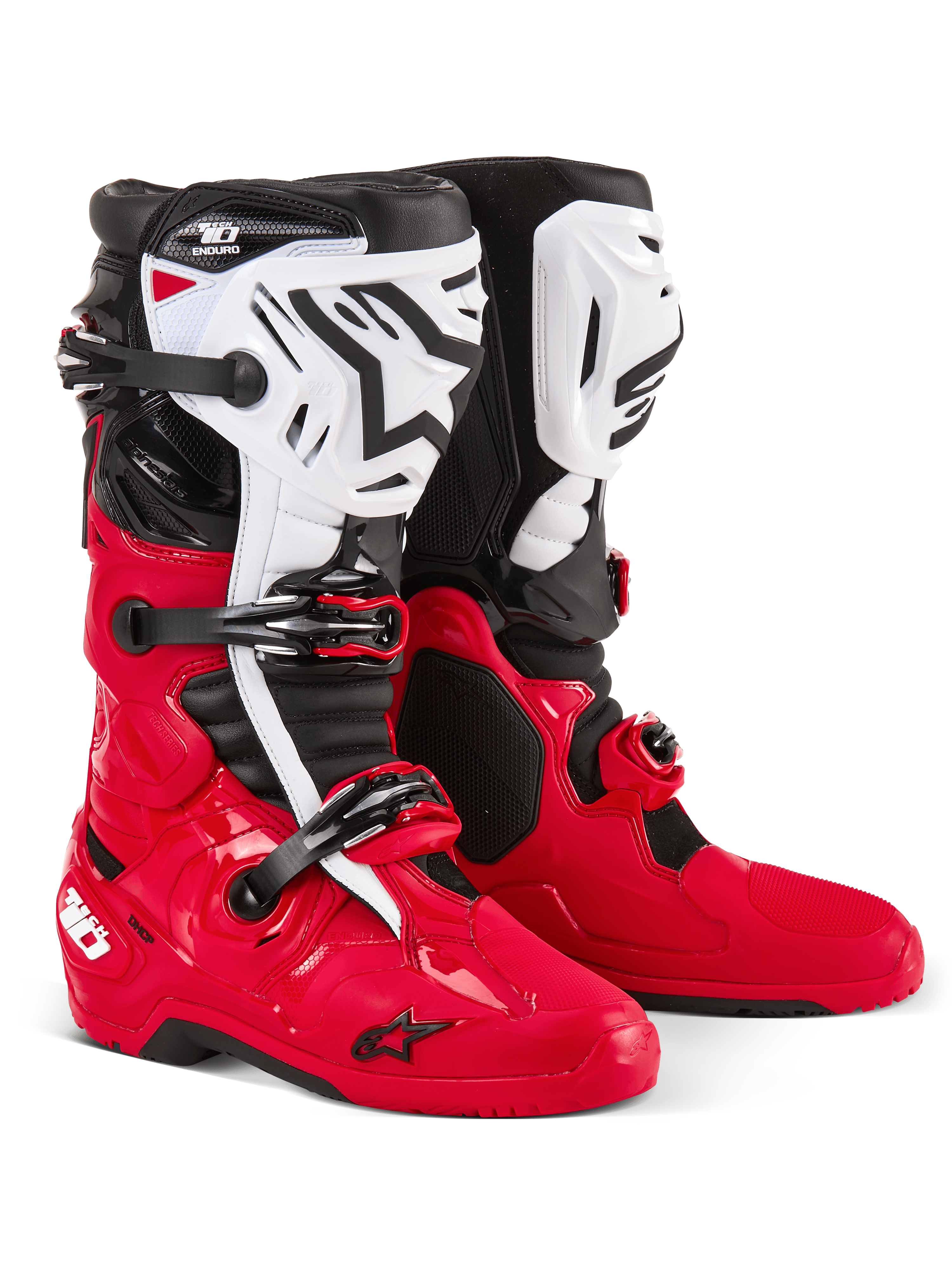 TECH 10 ENDURO BOOTS BRIGHT RED/BLACK/WHITE 10
