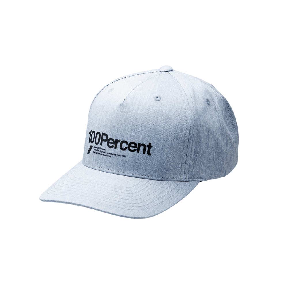 100-PERCENT Manifesto Snapback Cap Heather Charcoal