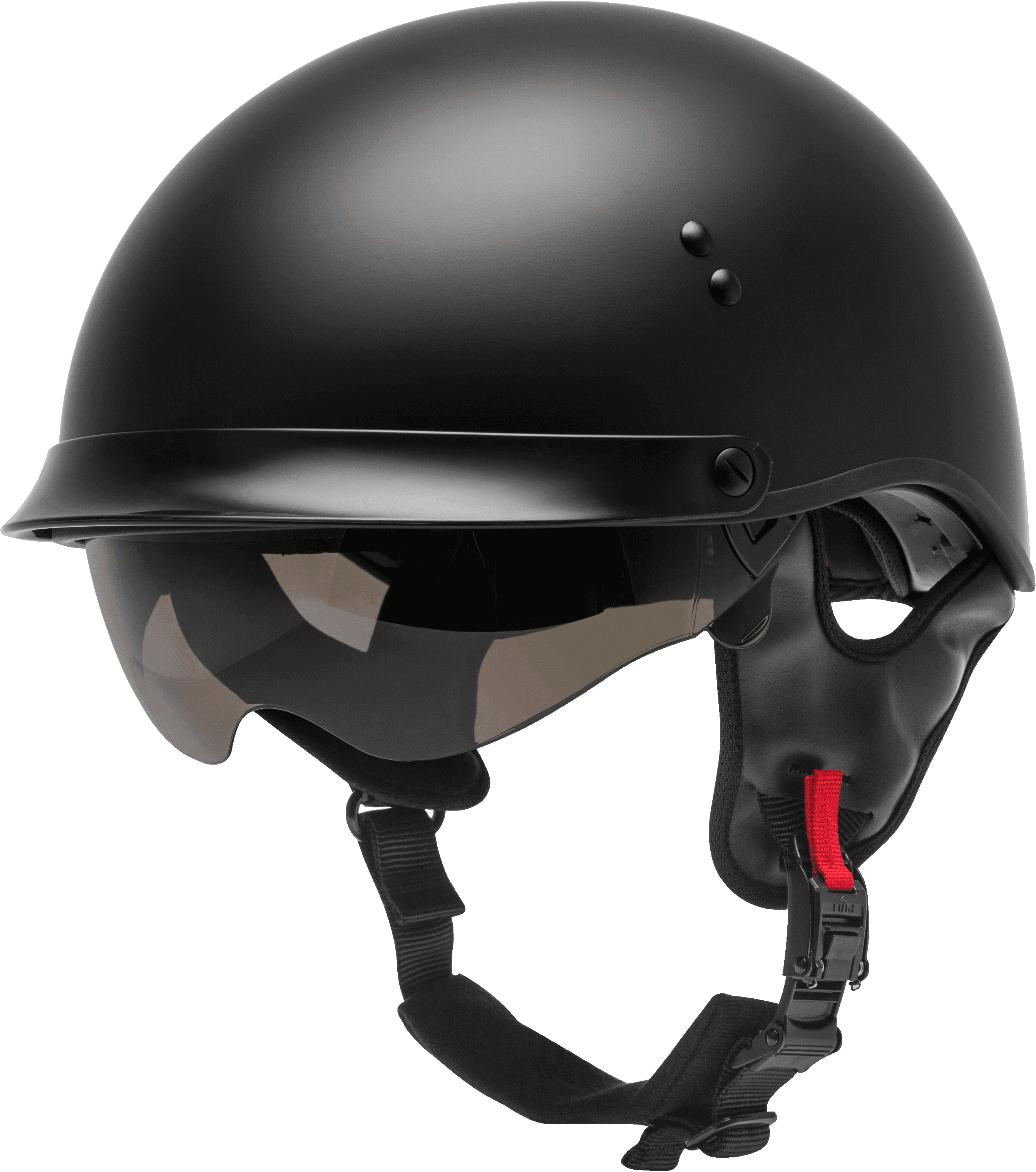 HH-65 HALF HELMET FULL DRESSED MATTE BLACK XL