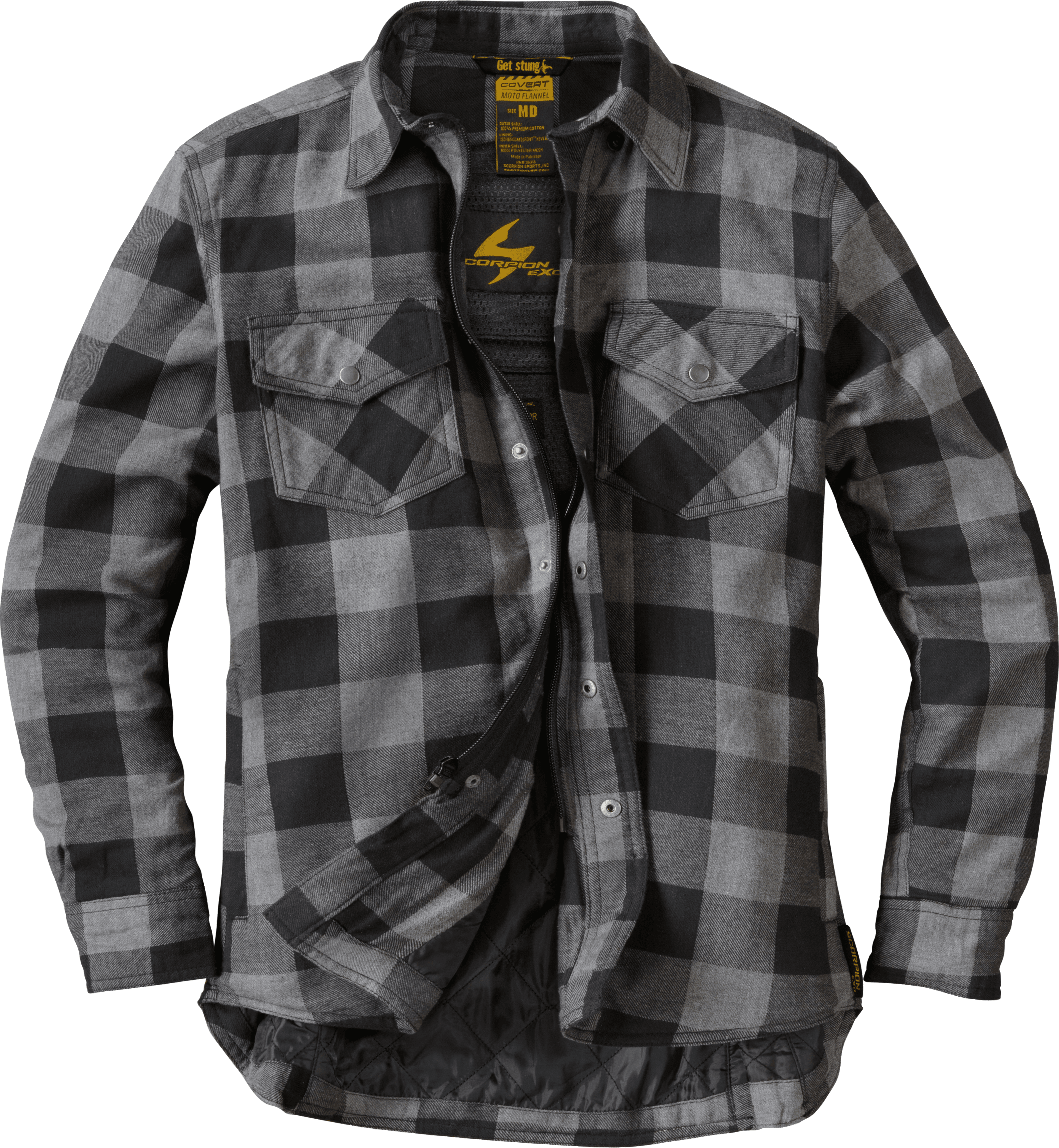 COVERT WOMENS FLANNEL BLACK/GREY LG