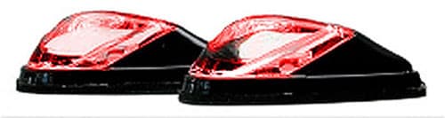 LED MARKER LIGHTS, MINI-FLUSH MT. BLK BODY, RED (1 LED)