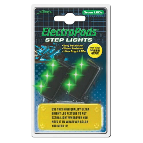 STREET-FX STEP LIGHTS - GREEN 2PK.